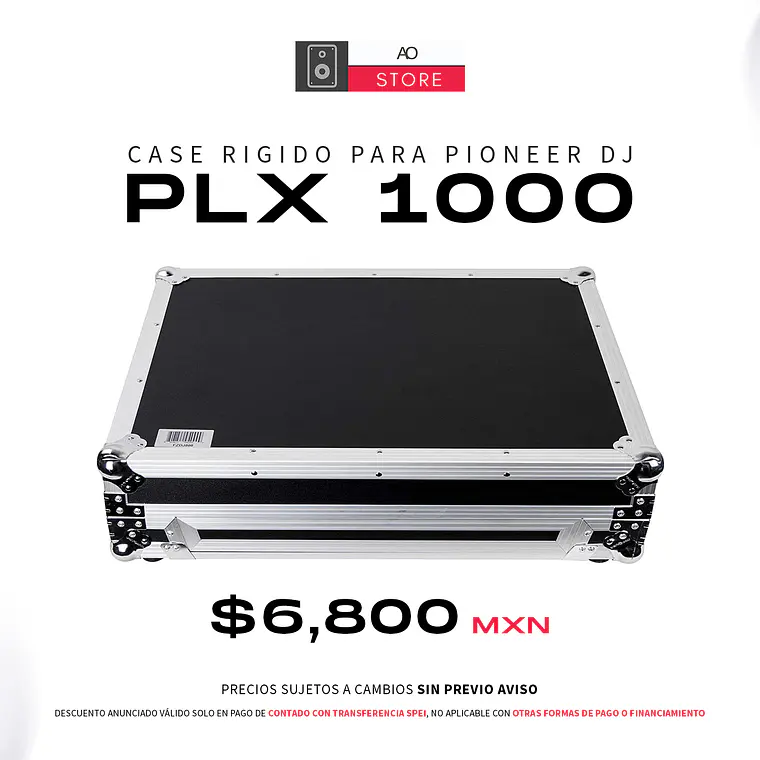 Case para Pioneer DJ PLX 1000 de Transporte Rígido 1