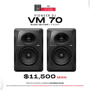 Pioneer DJ VM 70 Negro Monitores de Estudio (2 Piezas)