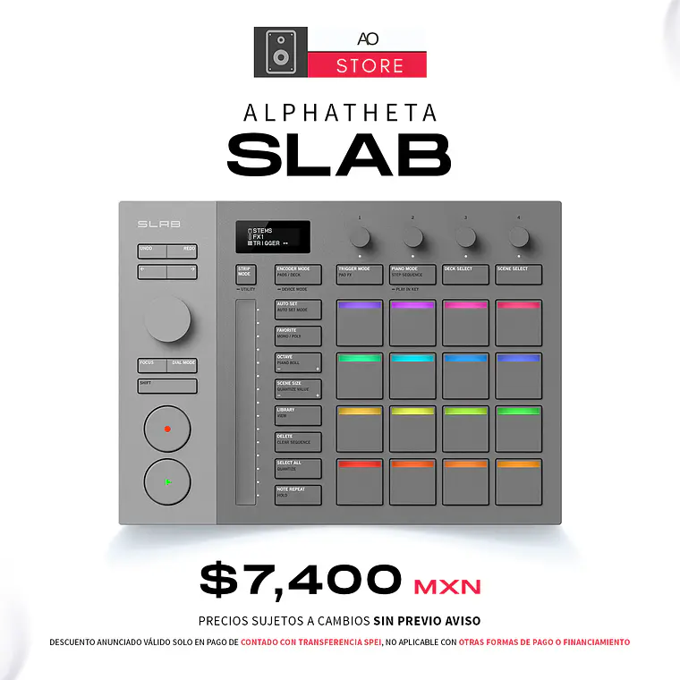 AlphaTheta Slab Controlador Midi para Serato Studio 1