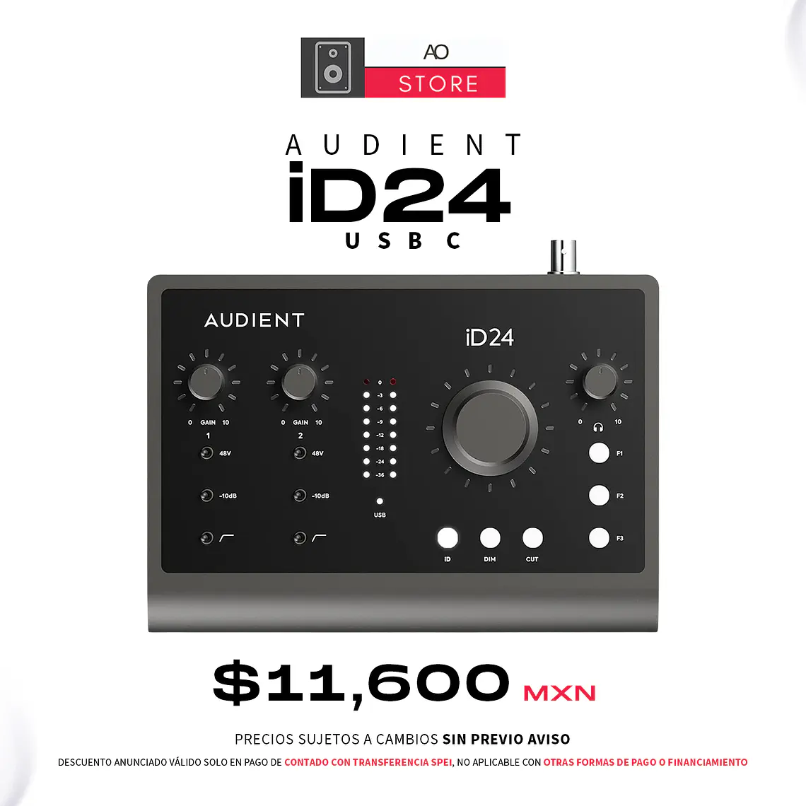 Audient iD24 Usb C Interfaz de Audio 1