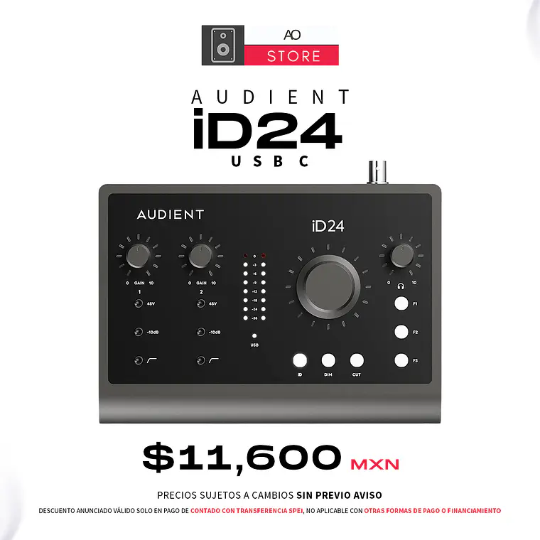 Audient iD24 Usb C Interfaz de Audio 1