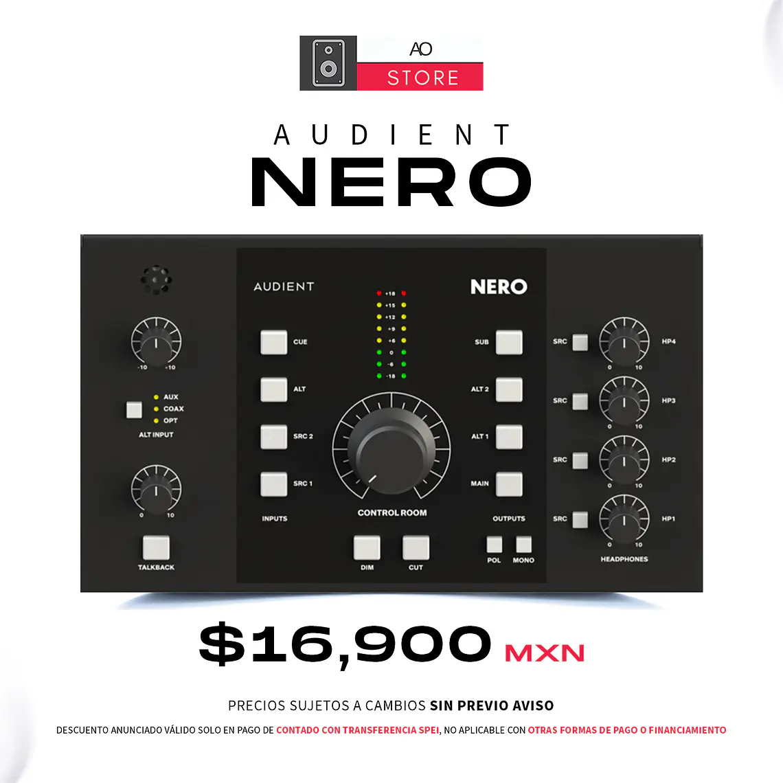 Audient Nero Desktop Control de Monitoreo 1