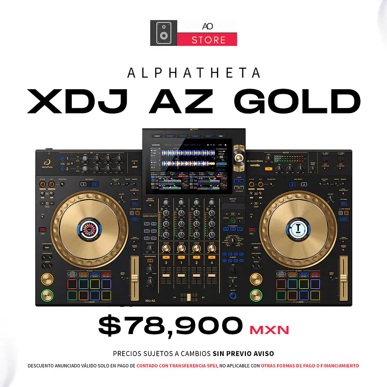 AlphaTheta XDJ AZ Gold Reproductor Multimedia de 4 Canales para DJ 1