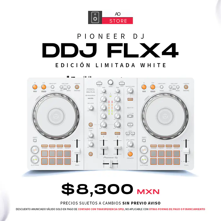 Pioneer DJ DDJ FLX4 Edición Limitada White Controlador para DJ de 2 Canales 1