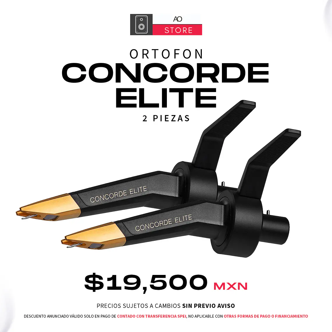 Ortofon Concorde Elite Cartucho con Aguja para Tornamesa (2 Piezas) 1