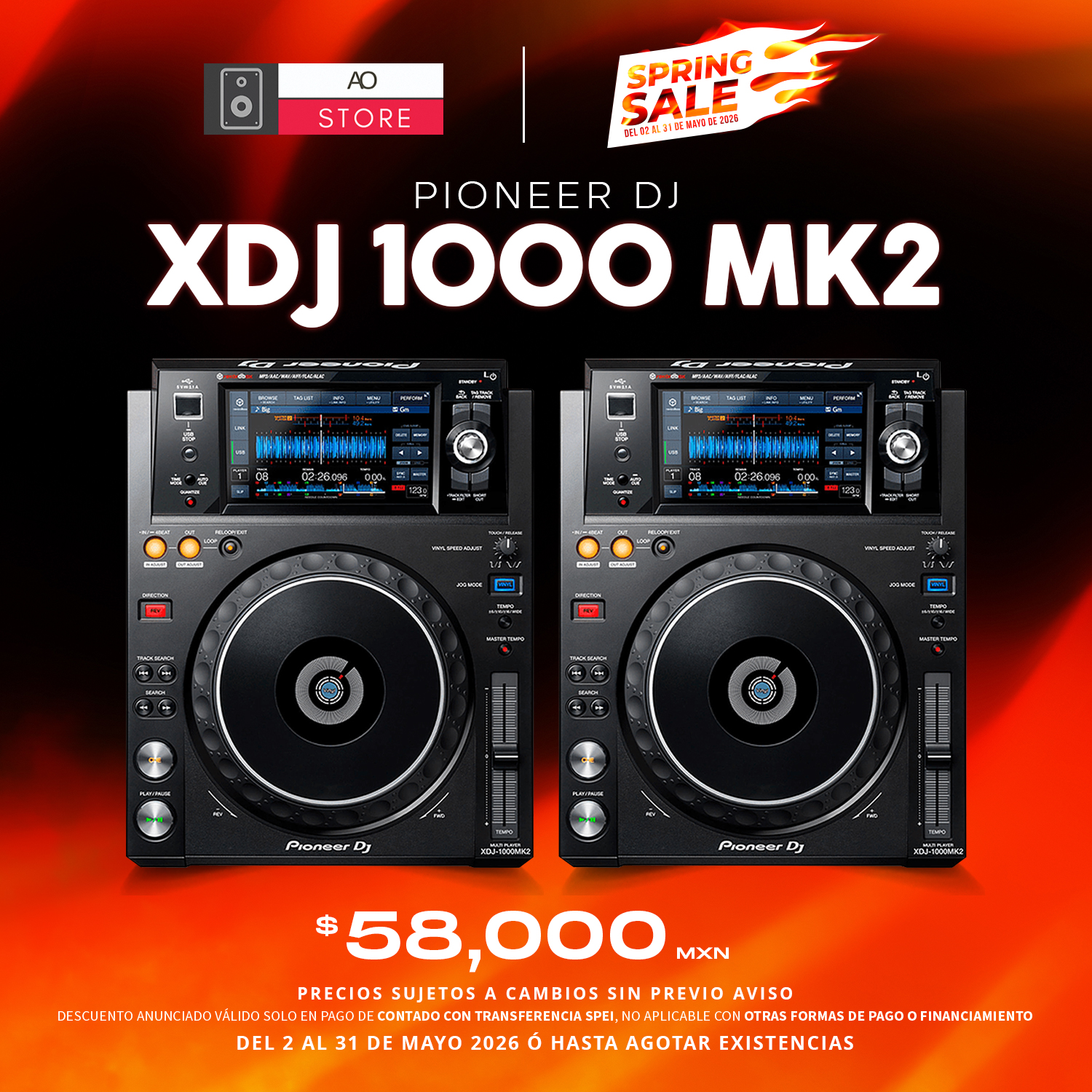 Pioneer DJ XDJ 1000 Mk2 Reproductores para DJ (2 Piezas)