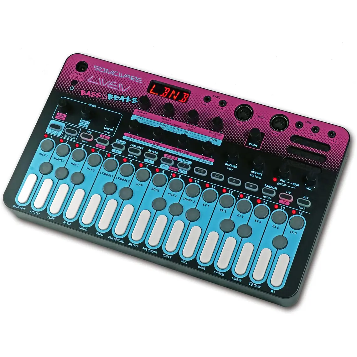 Sonicware Liven Bass&Beats Sintetizador Wavetable Bass y Caja de Ritmos 3
