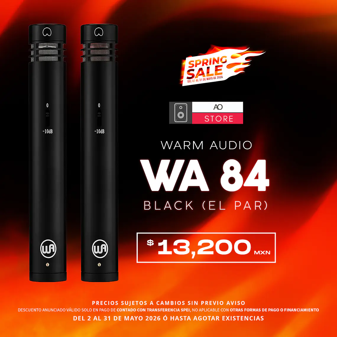 Warm Audio WA 84 Black Micrófonos de Condensador (2 Piezas) 1