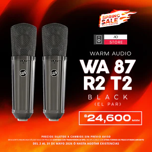 Warm Audio Wa 87 R2 T2 Black Micrófono de Condensador (2 piezas)