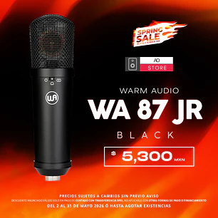 Warm Audio Wa 87 Jr Black Micrófono de Condensador