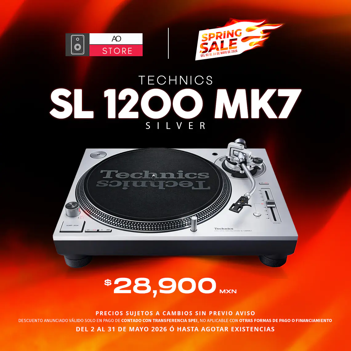 Technics SL 1200 MK7 Silver Tornamesa para DJ 1