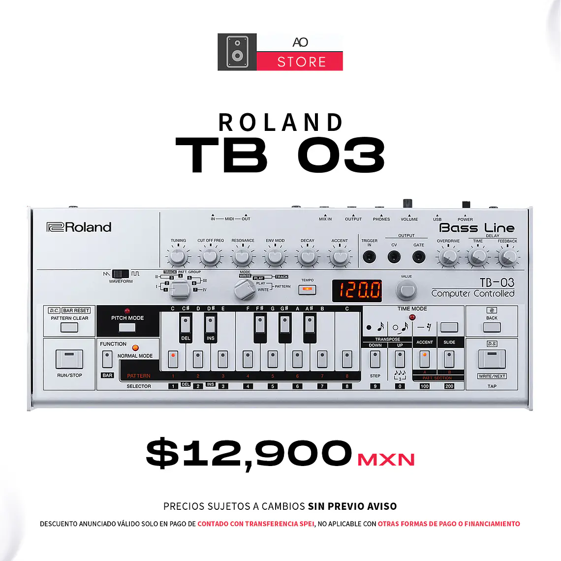 Roland Boutique TB 03 Bass Line Sintetizador 1