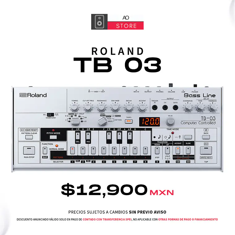 Roland Boutique TB 03 Bass Line Sintetizador 1