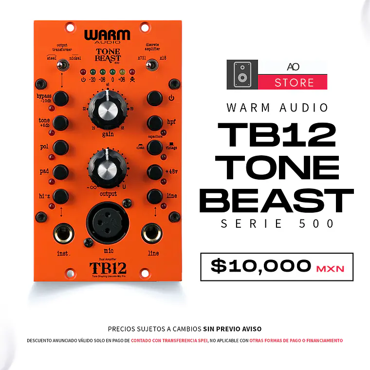 Warm Audio TB12 Tone Beast Serie 500 Preamplificador 1