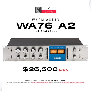 Warm Audio Wa 76 A2 Compresor Fet 2 Canales