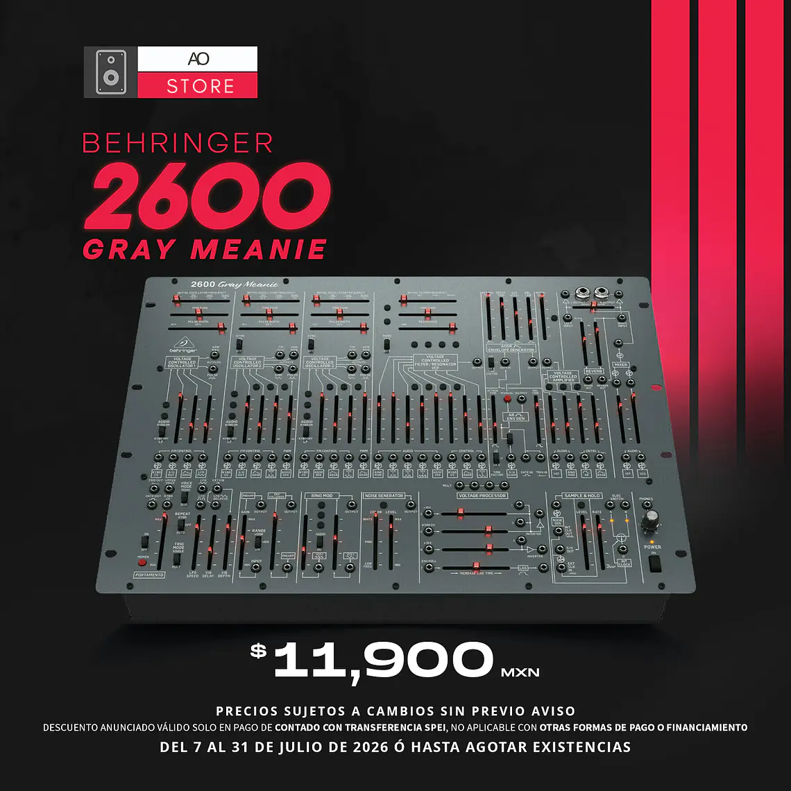 Behringer 2600 Gray Meanie Sintetizador Analogico Semi Modular 1
