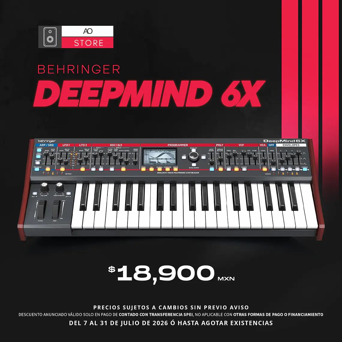 Behringer DeepMind 6X Sintetizador Polifónico 1