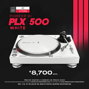 Pioneer DJ PLX 500 White Tornamesa para DJ
