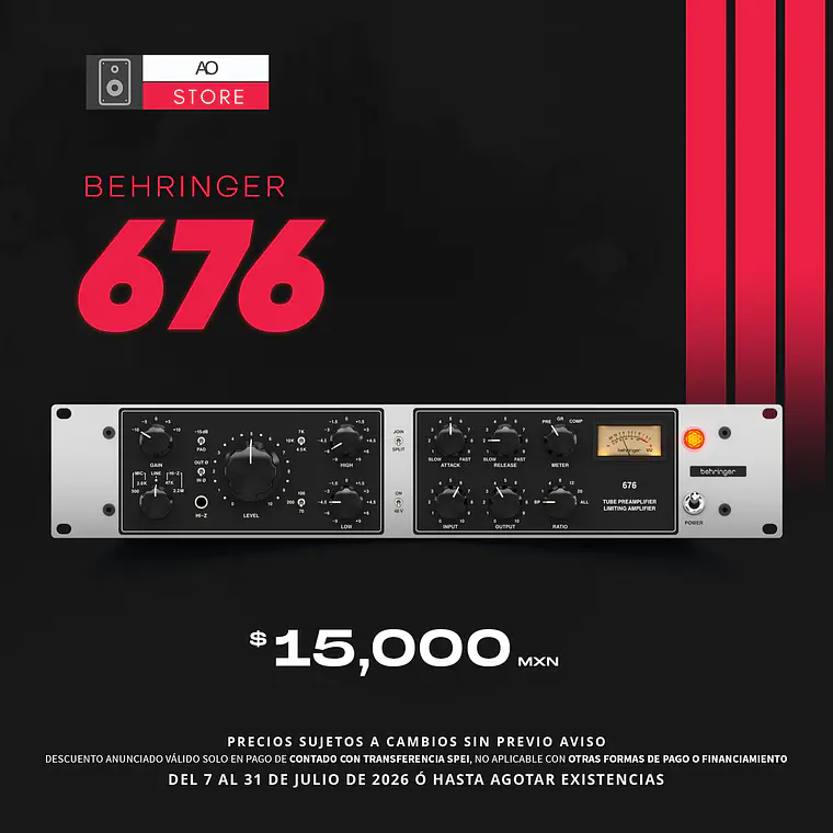 Behringer 676 Preamplificador y Limitador de Tubo 1