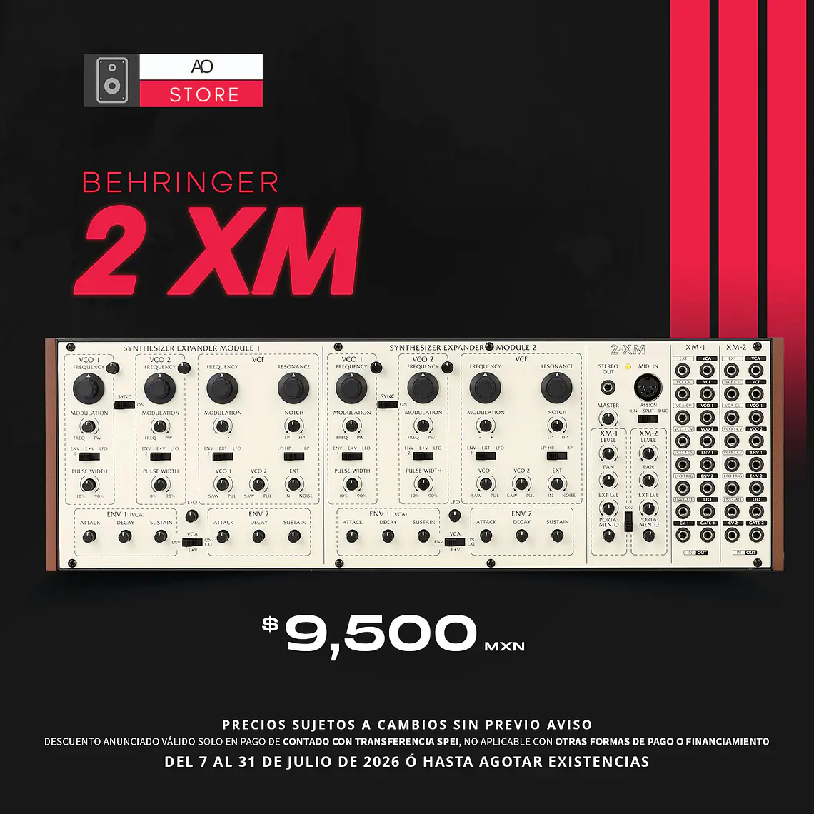 Behringer 2 XM Sintetizador Analogico Duofónico 1
