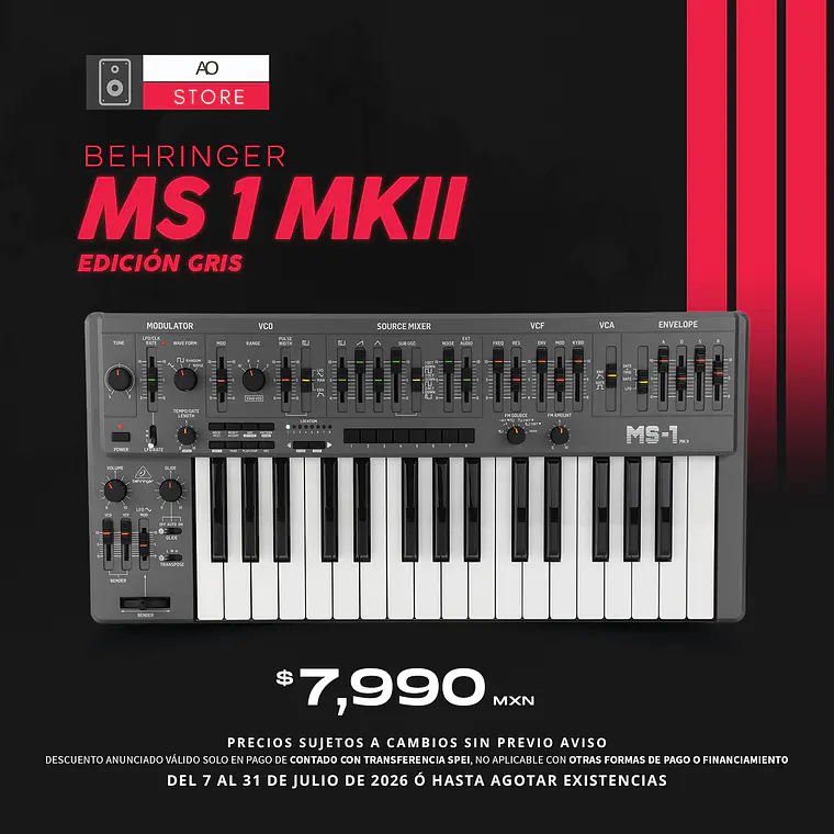 Behringer Ms1 MkII Edición Gris Sintentizador Analógico  1