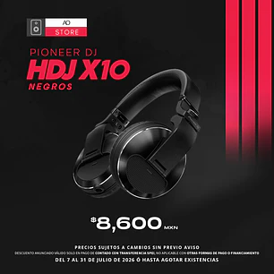 Pioneer DJ HDJ X10 Color Negro Audífonos Profesionales