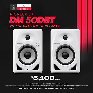 Pioneer DJ DM 50DBT White Monitores de Estudio (2 Piezas)