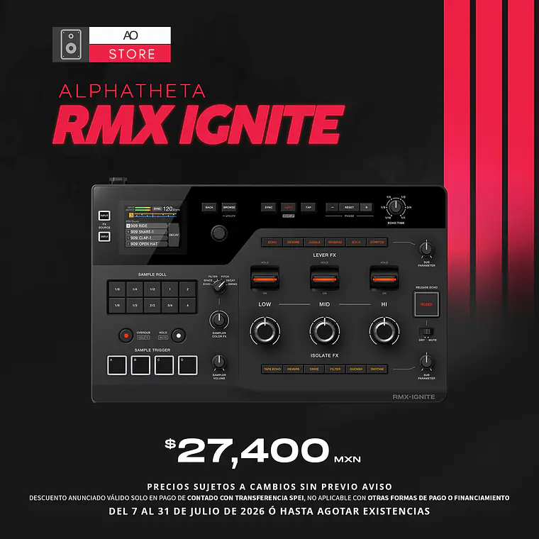 AlphaTheta RMX Ignite Caja de Efectos para DJ 1