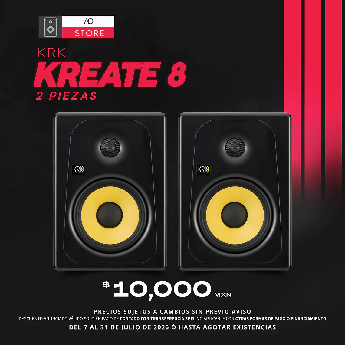 KRK Kreate 8 Monitores de Estudio (2 Piezas) 1