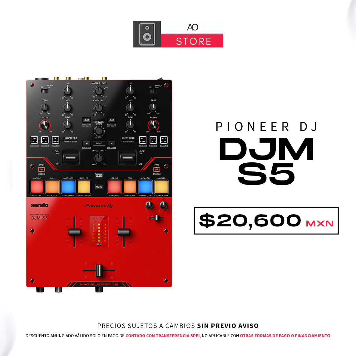 Pioneer DJ DJM S5 Mezcladora para DJ 1