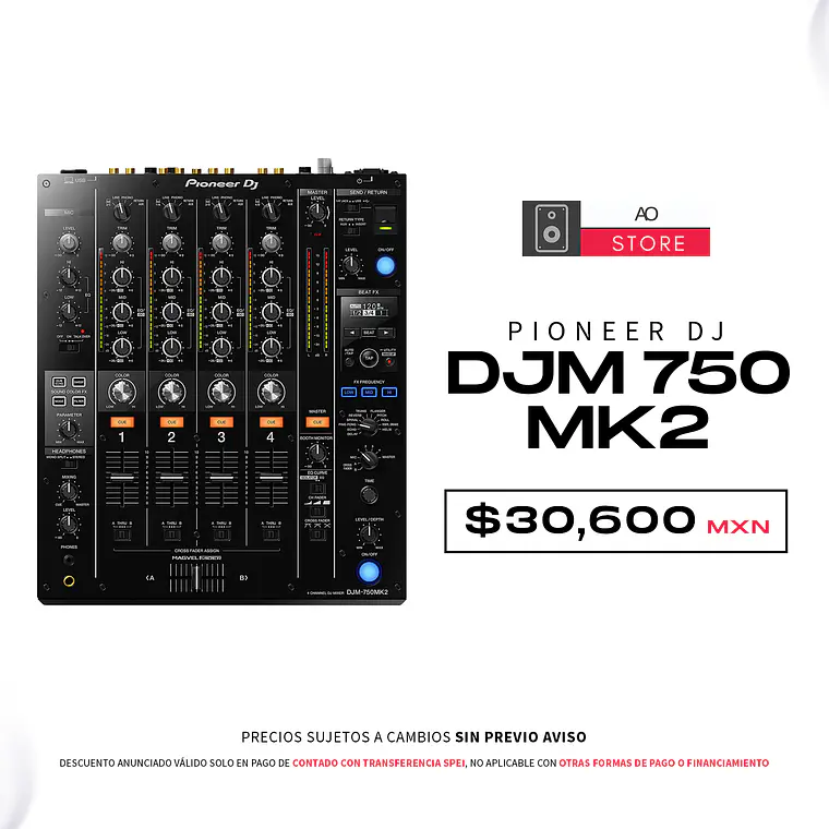 Pioneer DJ DJM 750 Mk2 Mezcladora para DJ 2