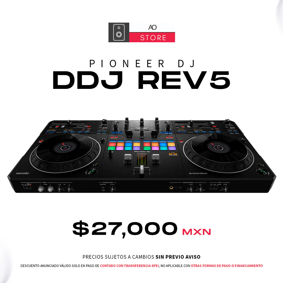 Pioneer DJ DDJ REV5 Controlador Para DJ de 2 Canales Estilo Scratch 1