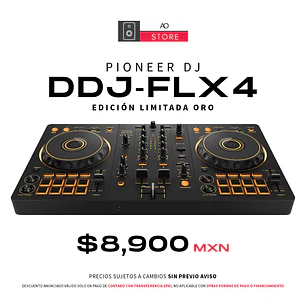 Pioneer DJ DDJ FLX4 Edición Limitada Oro Controlador para DJ de 2 Canales