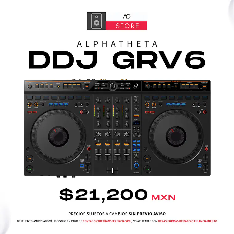 AlphaTheta DDJ GRV6 Controlador para DJ de 4 Canales  1