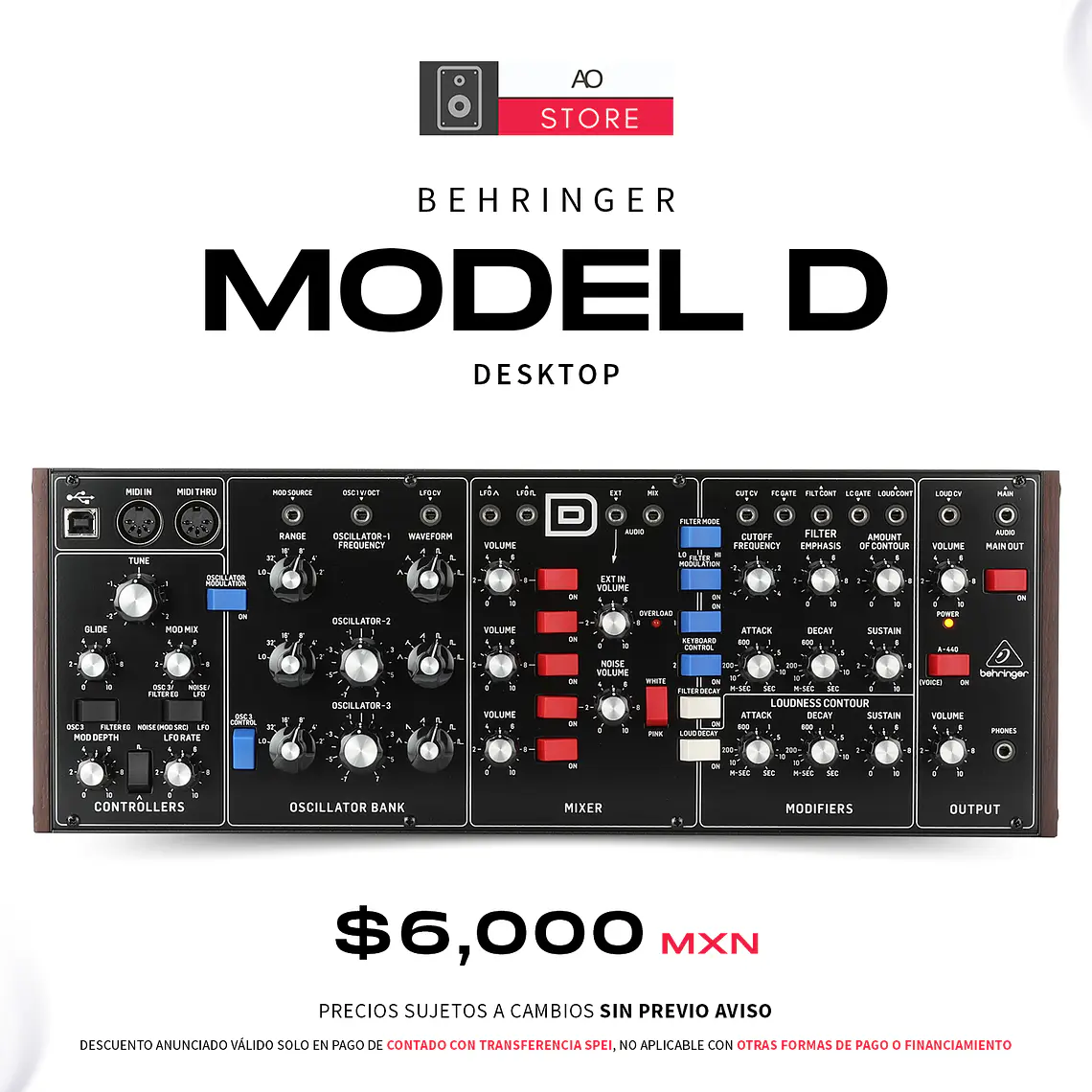 Behringer Model D Desktop Sintetizador Analógico 1