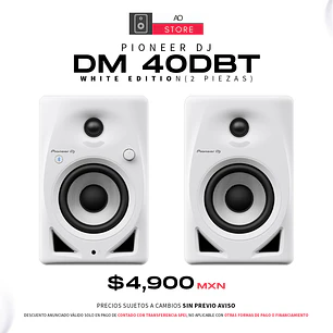 Pioneer DJ DM 40DBT White Edition Monitores De Estudio (2 Piezas)
