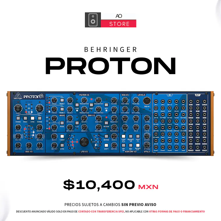 Behringer Proton Sintetizador Analógico Parafónico Semi Modular 2
