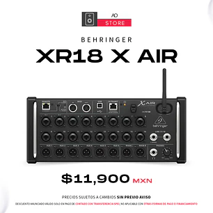 Behringer XR18 X AIR Mezcladora Digital de 18 Canales