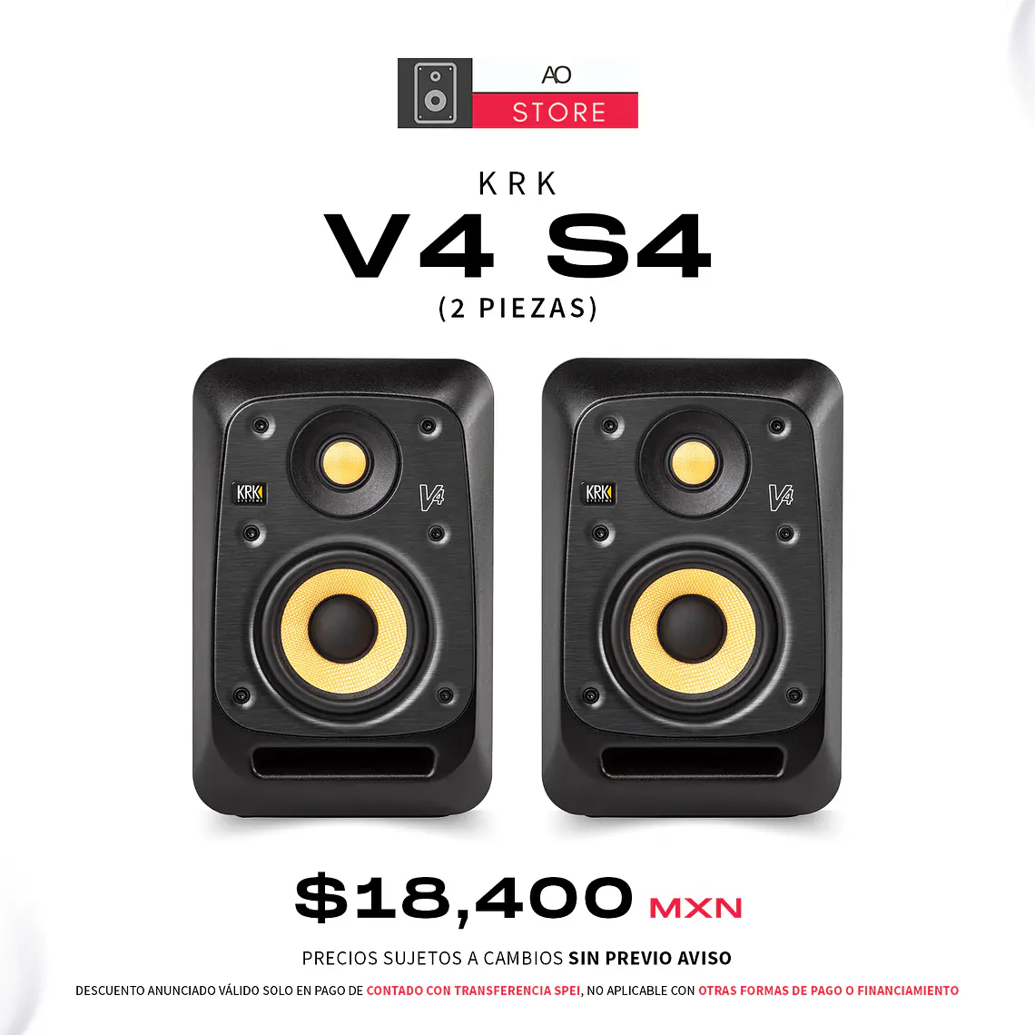 KRK V4 S4 Monitores de Estudio (2 Piezas) 1