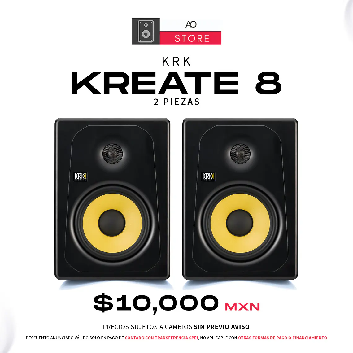 KRK Kreate 8 Monitores de Estudio (2 Piezas) 1