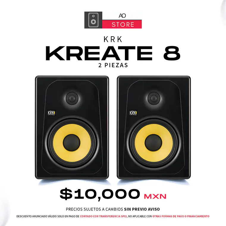 KRK Kreate 8 Monitores de Estudio (2 Piezas) 1
