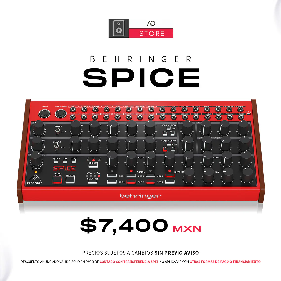 Behringer Spice Sintetizador Analógico Semi Modular Polirrítmico 1