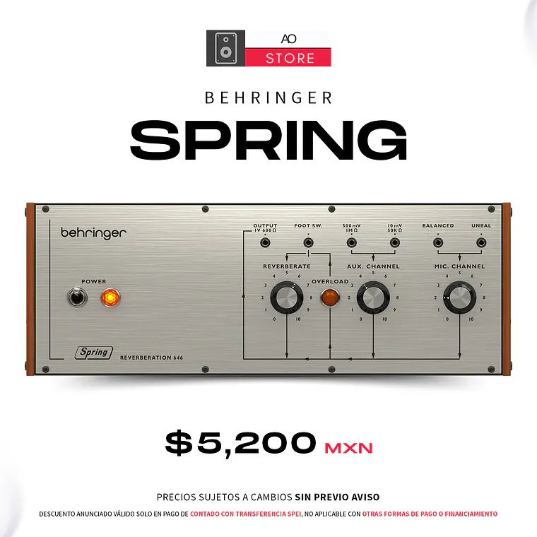 Behringer Spring Reverberation 646 Módulo de Reverb 1