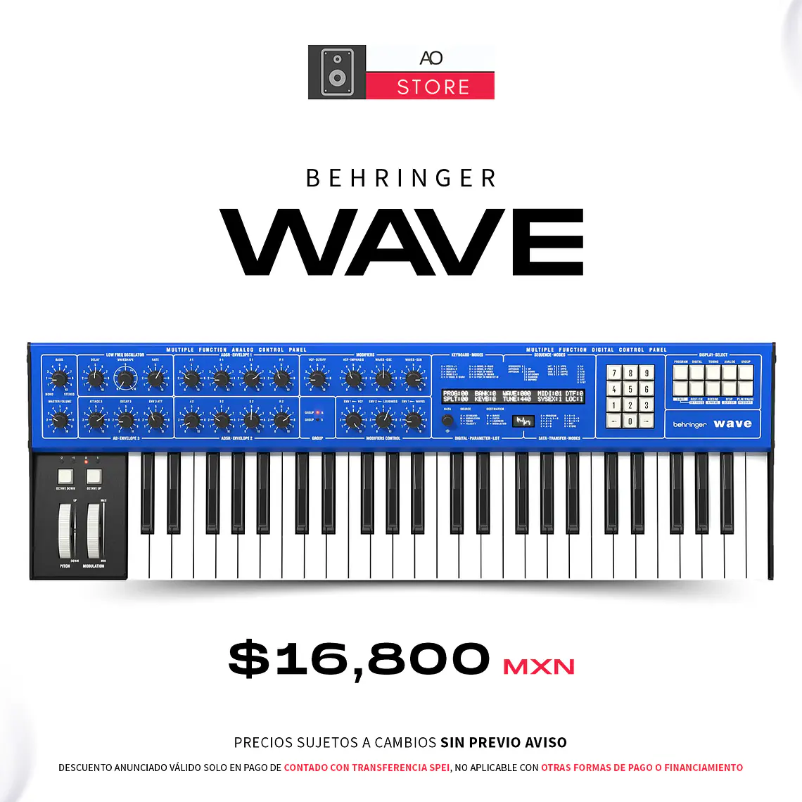 Behringer Wave Sintetizador Híbrido Multi Timbral de 8 Voces 2