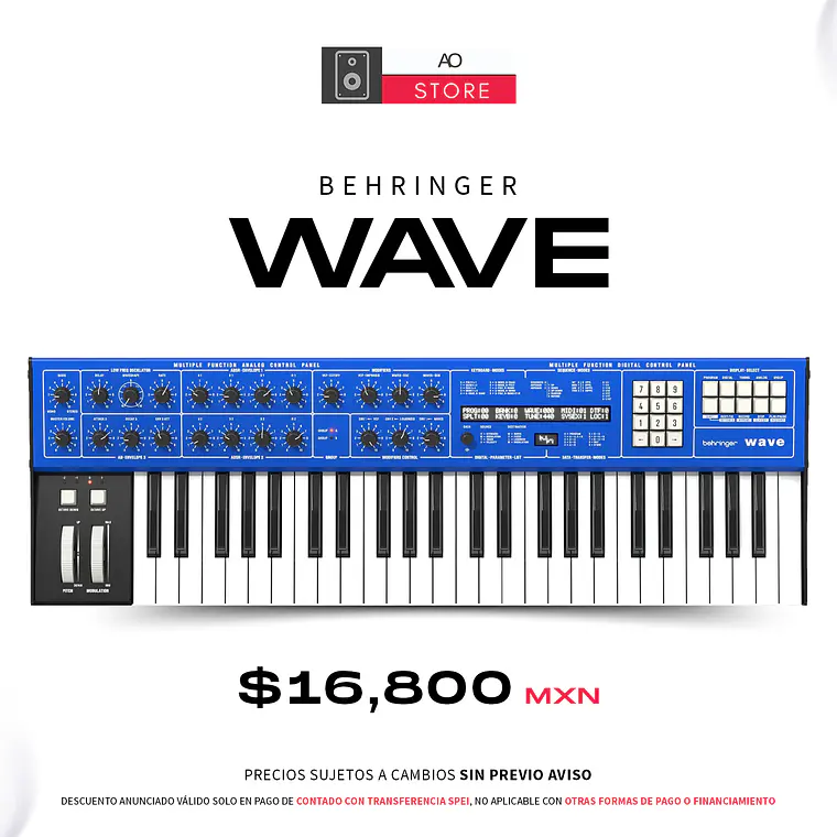 Behringer Wave Sintetizador Híbrido Multi Timbral de 8 Voces 2