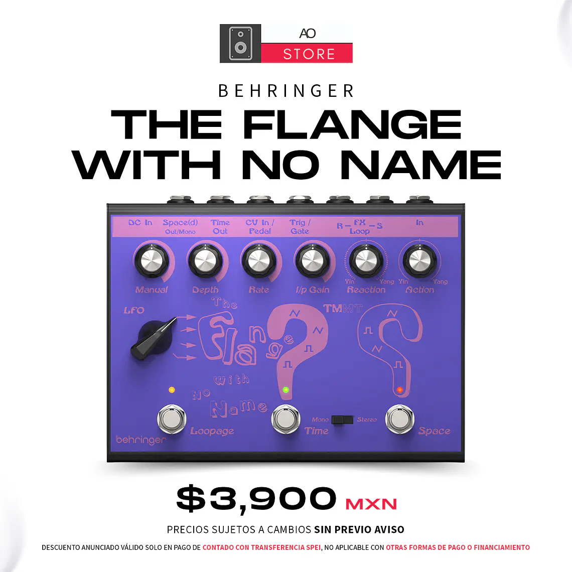 Behringer The Flange with No Name Pedal de Flanger 1