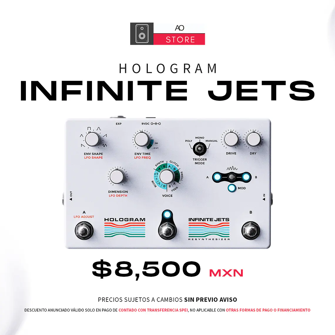 Hologram Infinite Jets Resynthesizer Pedal Multi Voz 1