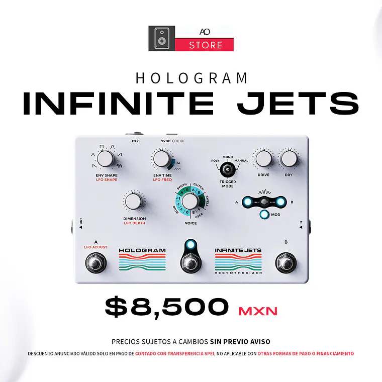 Hologram Infinite Jets Resynthesizer Pedal Multi Voz 1