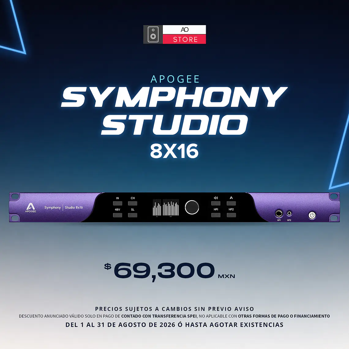 Apogee Symphony Studio 8x16 Interfaz de Audio 1