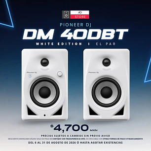 Pioneer DJ DM 40DBT White Edition Monitores de Estudio (2 Piezas)